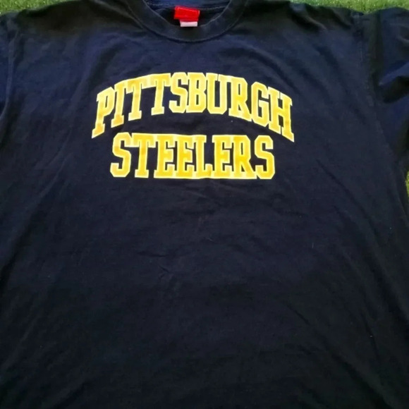 Mens NFL Shirt Size 2XL Pittsburgh Steelers black and yellow Vintage - Picture 1 of 1